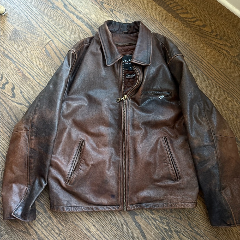 Vintage Wilson’s Leather Jacket - men’s medium